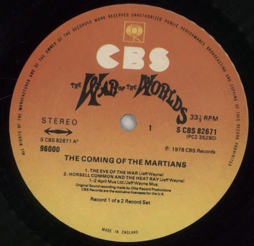 英LP Jeff Wayne The War Of The Worlds UK盤 Jeff Wayne The War Of the Worlds - Complete UK Vinyl Box Set (133034)